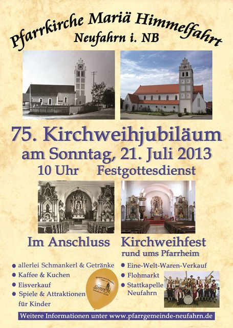 75 Jahre Pfarrkirche Mariä Himmelfahrt